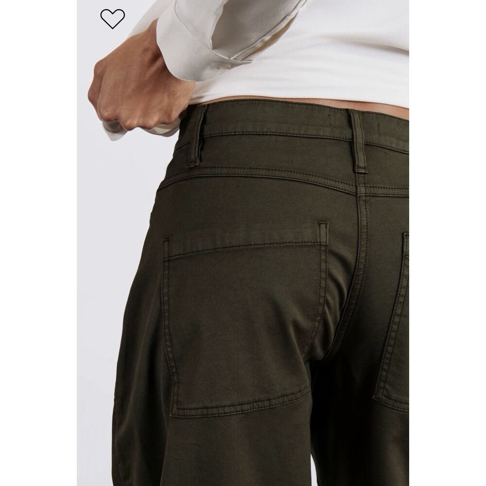 NEW Ruti The Slouchy Soft Twill Pants •6• Forest Night Barrel Trouser Pant $259 - Picture 6 of 9